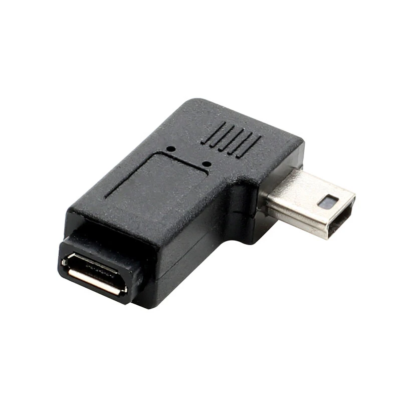 Мини usb Тип B штекер Micro Женский V3 поворот V8 5pin 90 градусов левый угол адаптер| |