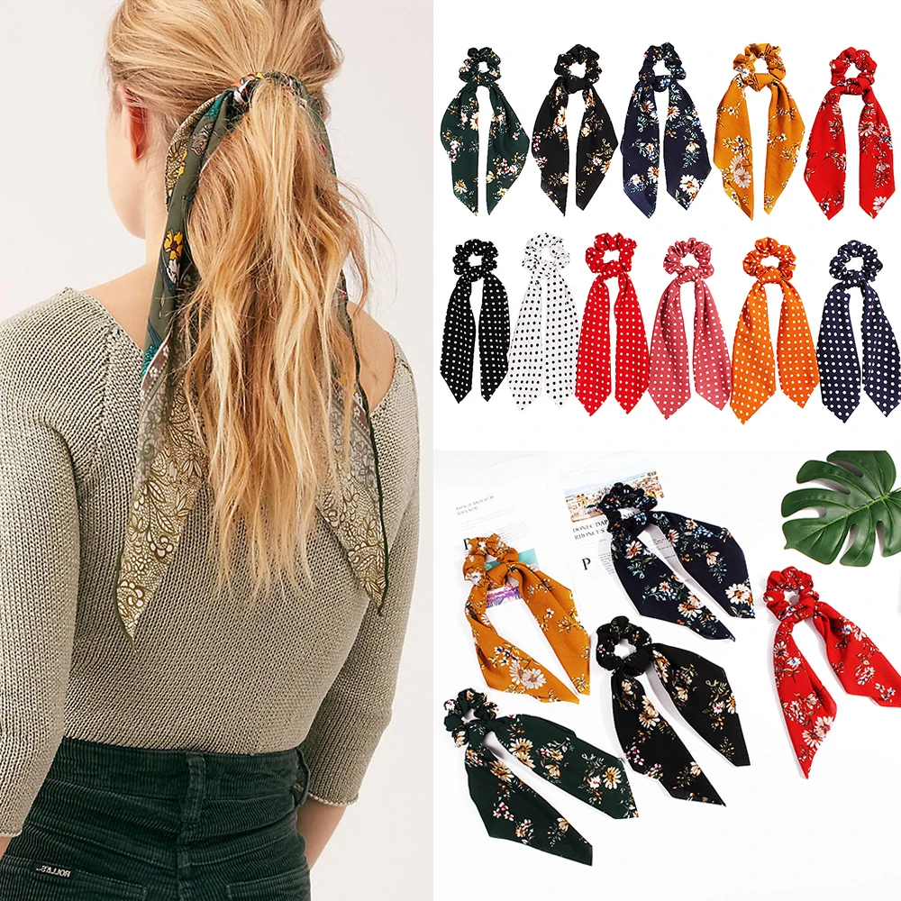 1 шт. модный шарф для хвоста в стиле бохо эластичная резинка волос женщин завязки