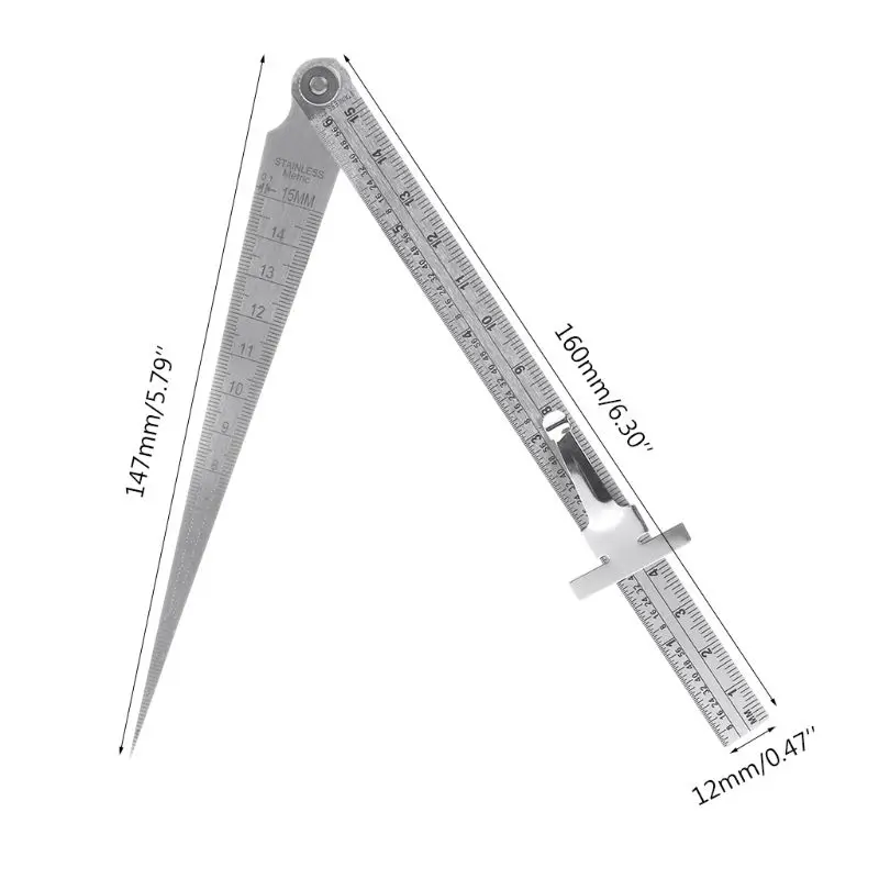 Нержавеющая Сталь Сварочный конус Gage Feeler датчик проверки отверстия