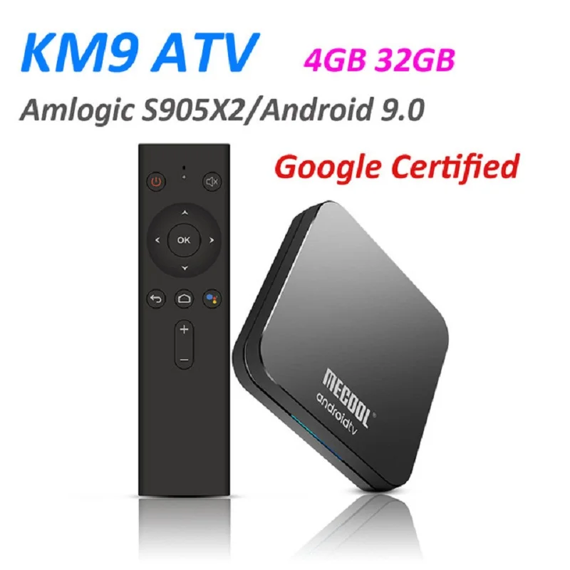 MECOOL 50 шт./лот KM9 A ТВ Android 9 0 Smart BOX Amlogic S905X2 Quad core 4G DDR4 32G EMMC ROM pro | Электроника