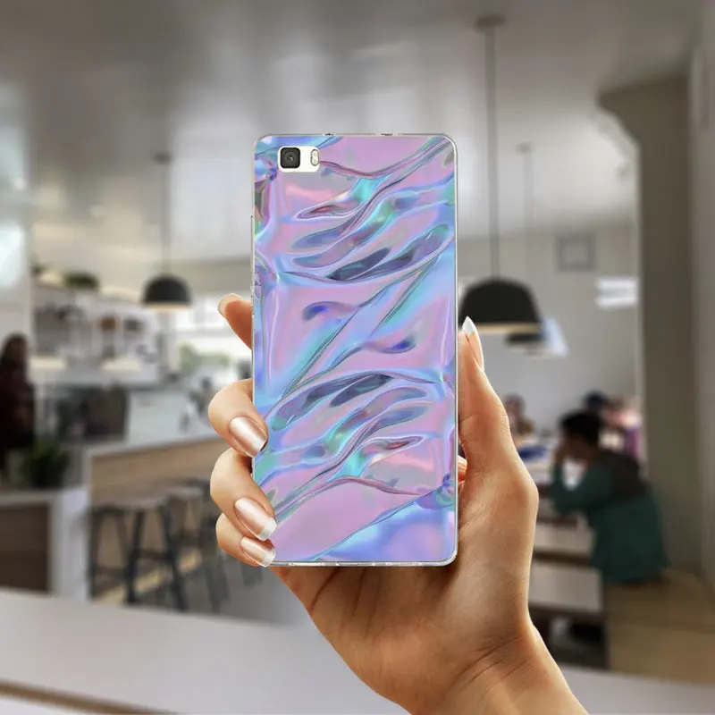 Soft TPU Silicon Phone Cases Cover for Huawei P8 P9 P10 Lite Mate 10 Pro Y5 Y6 Y3 II Y7 Honor 6X 7X 9 Popular Holographic | Мобильные