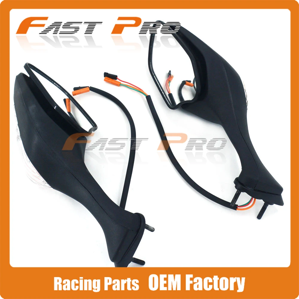 Мотоцикл боковое зеркало заднего вида с отложным воротником светильник для HONDA