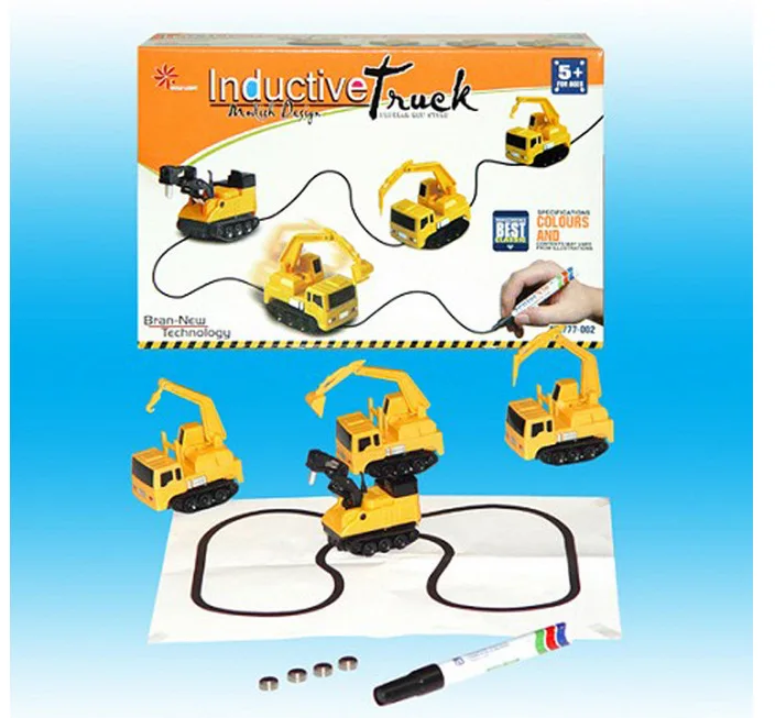 

1pcs Mini InductiveToy Car Puzzle Follow Any Line You Tank Magic Truck Draw Toys for Children Boys Kids Birthday Gift