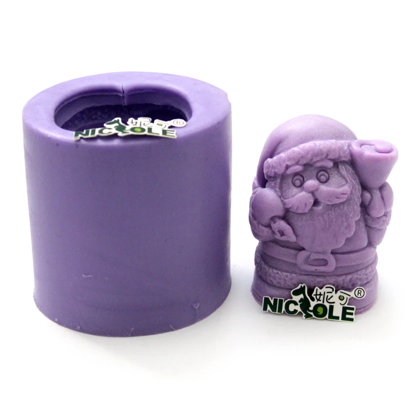 3D Рождественские Формы Nicole R0380 силиконовая искусственная глина Санта Клаус форма