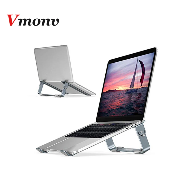 

Aluminum Alloy Laptop Cooling Stand for Macbook Angle Adjustable Increase Height Heat Reduction Bracket for Dell Lenovo Acer