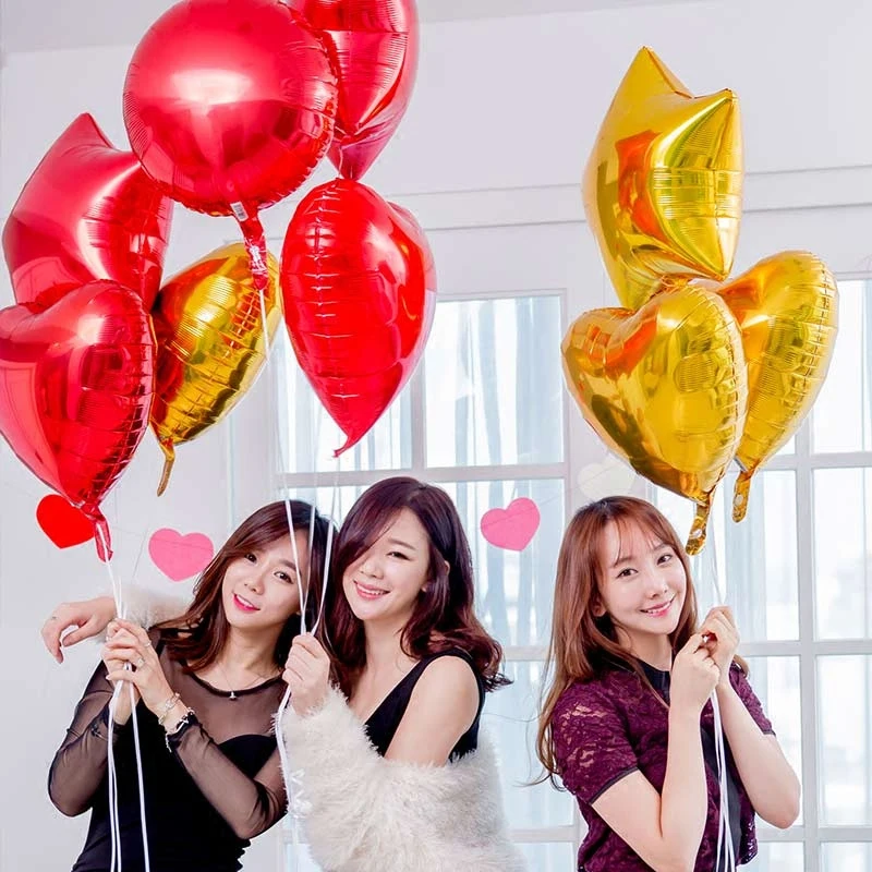 Новинка 10 шт./лот 18 дюймов воздушный шар с гелием в форме сердца для свадьбы дня