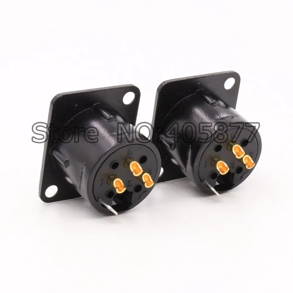 4 шт. XLR позолоченный 3 контактный штекер Шасси Панель гнездо для усилитель CD|panel