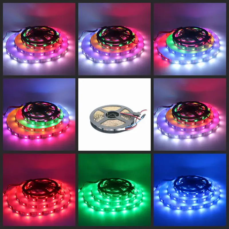 

SZYOUMY WS2801 32 Pixel Non-WaterProof Dream Color 5050 RGB Addressable LED Strip DC5V + Mini Controler + 5V 8A Power Adapter