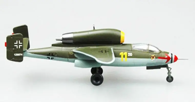 WW2 Немецкий Heinkel He 162 1/72 самолет истребитель Собранный легкая модель| |