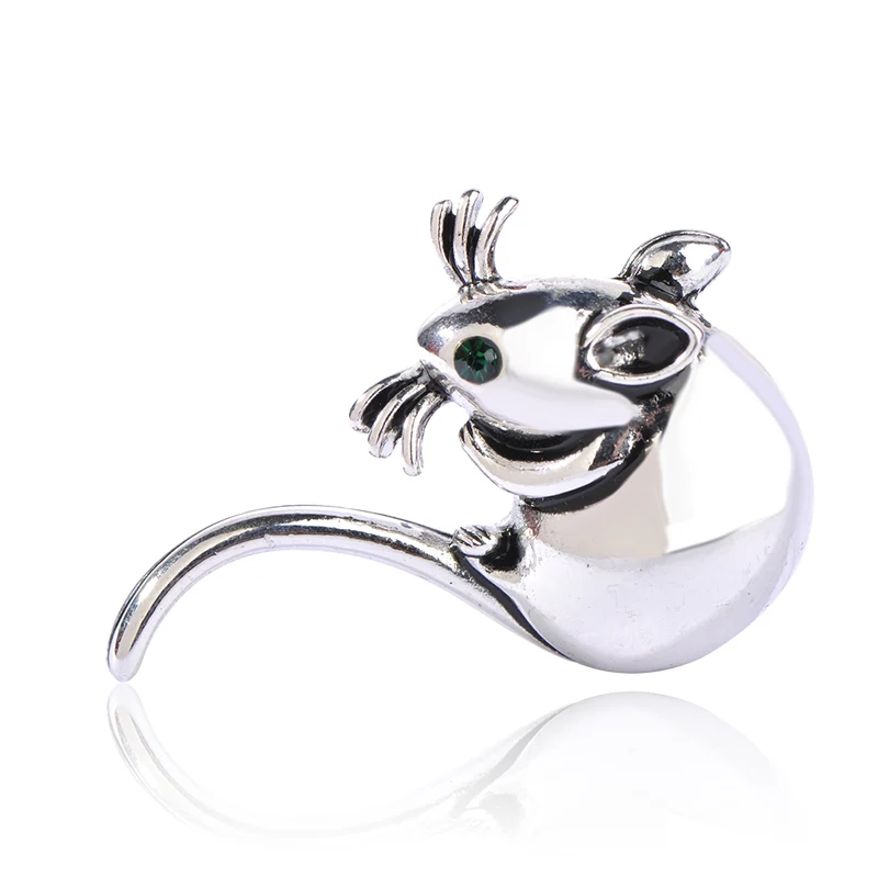 Blucome Милые Броши с изображением мыши для Для женщин человек Дети кристаллы Мини