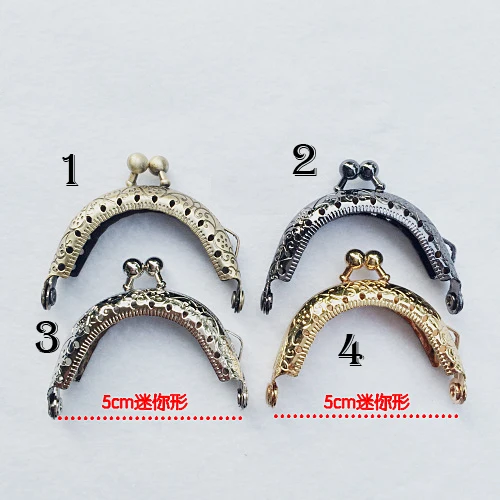 5 см мини размер 4 вида цветов металлический кошелек рамка внахлест застежка рот