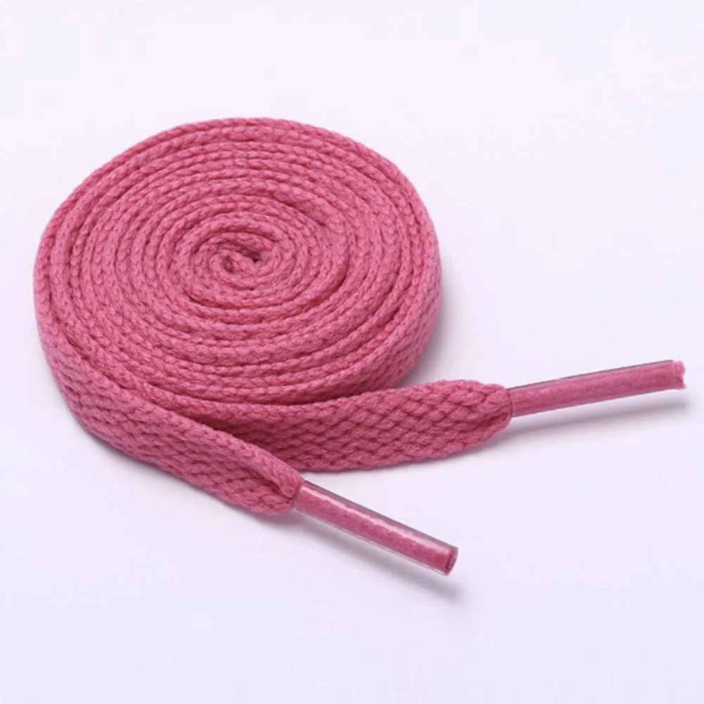 1 пара прочных плоских популярных спортивных кроссовок Platte Schoenveters или cap Rope 100 см яркие цвета шнурки обуви - Цвет: rose red