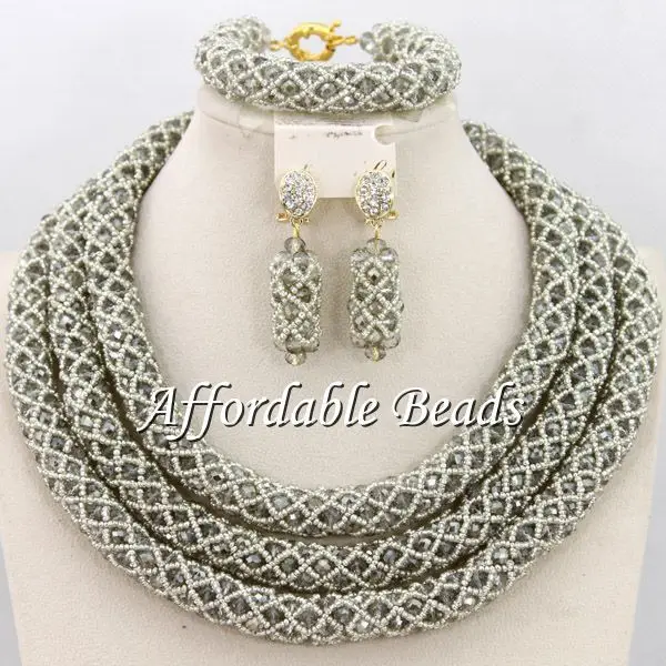 Горячая Распродажа нигерийский ювелирный набор красивый африканский Модный