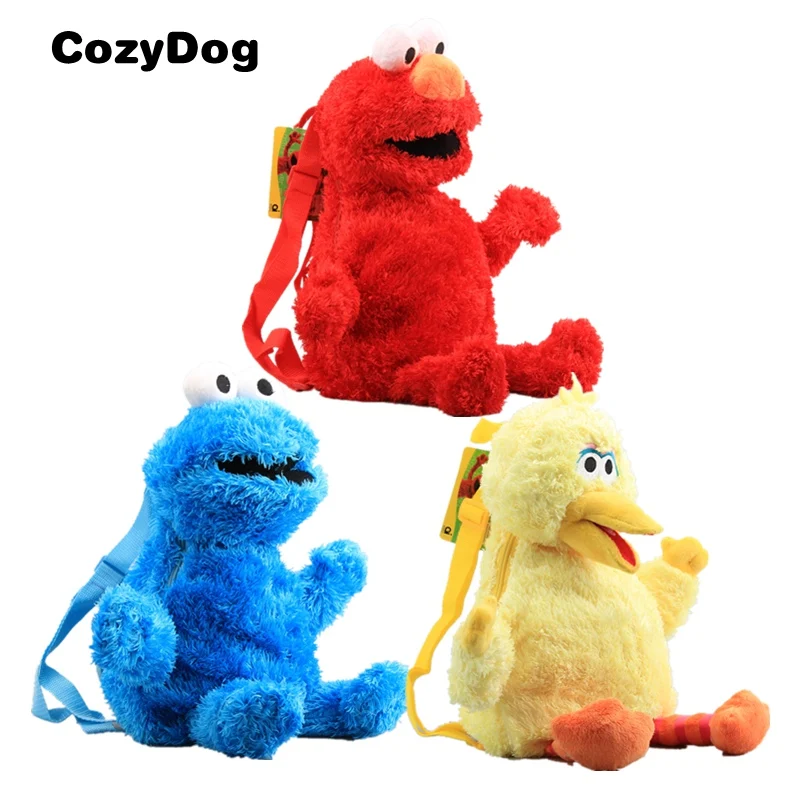 Плюшевый Рюкзак Улица Сезам Elmo печенье монстр большая птица детская Наплечная