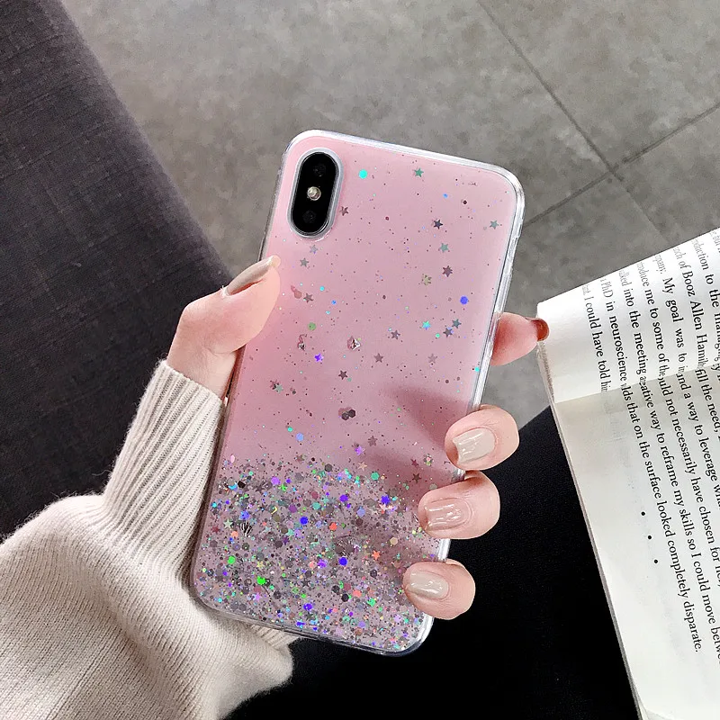 Мягкий блестящий чехол с блестками для huawei P10 P20 P30 mate 20 Pro P Smart Plus honor 10 Lite V10 V20 Nova 3 3i 3e 4