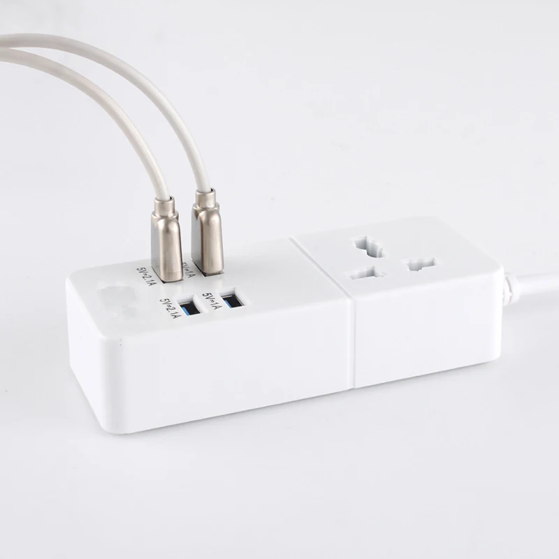 Быстрая зарядка 4 порта настенная розетка универсальная USB лента питания
