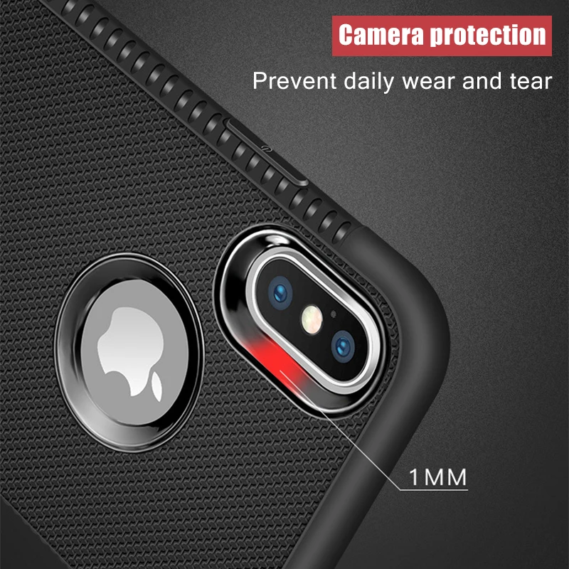 Модный мягкий матовый чехол из углеродного волокна ТПУ для iPhone X XS MAX XR 7 8 6 6S Plus