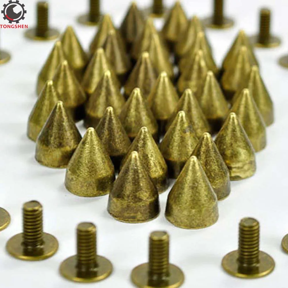9 мм бронзовые цветные конусные шпильки с металлическим винтом металлические