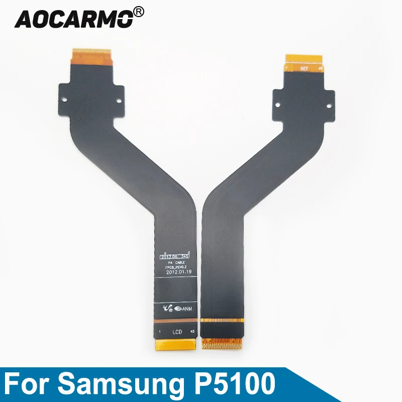 ЖК разъем Aocarmo гибкий кабель для Samsung Galaxy Tab 2 10 1 GT P5100 /P5110/P5113|Шлейфы мобильных