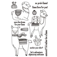 cute llamas transparent clear silicone stampseal for diy scrapbookingphoto album decorative clear stamp sheets hem10