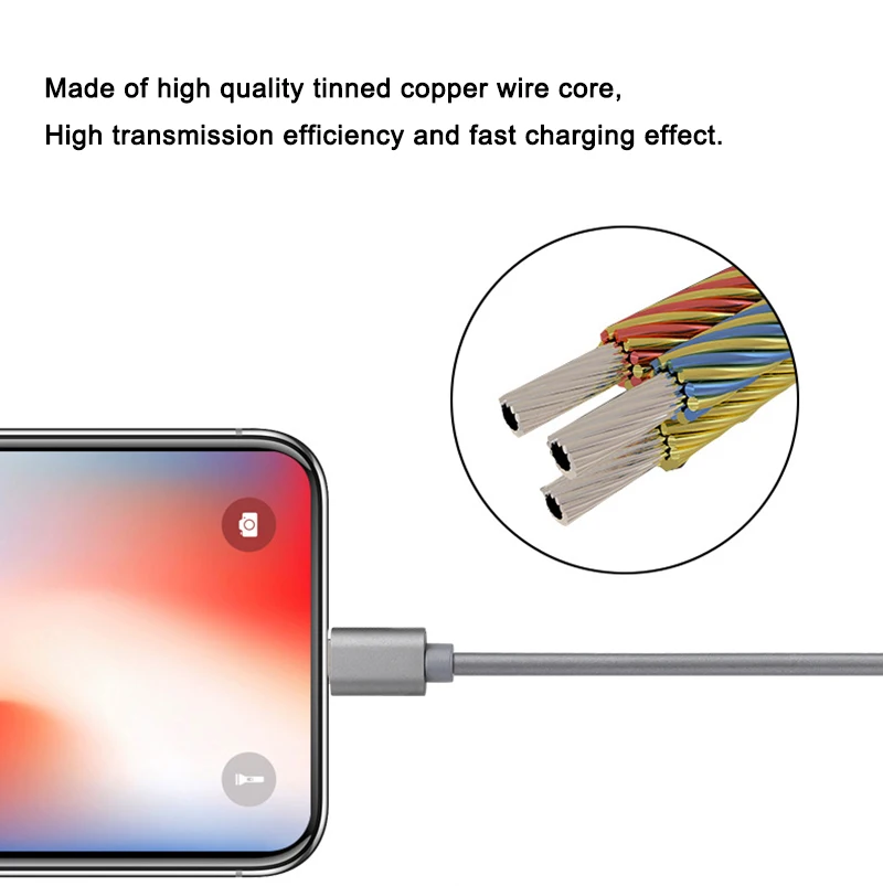 3 в 1 USB кабель 2.4A Быстрая зарядка кабель Регулируемый для iPhone 8 7 6 Android Micro USB кабель для lightning Тип usb C Mobile