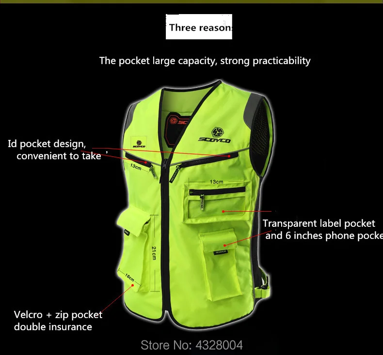 Scoyco JK30 мотоциклетный светоотражающий жилет гоночный жилет Visbility Moto безопасность дорожного движения жилет мотоцикл