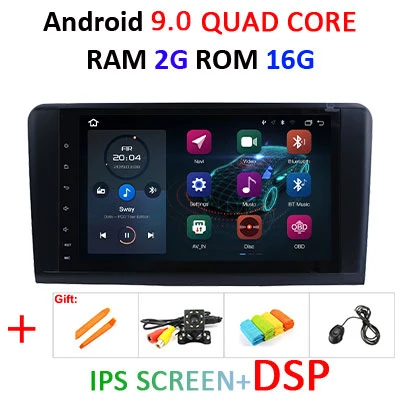 DSP Android 9,0 4G 64G 8 ядерный автомобильный Радио gps для Mercedes Benz ML GL W164 ML350 ML500 GL320 стерео навигация ips экран без DVD - Цвет: 9.0 2G 16G IPS DSP