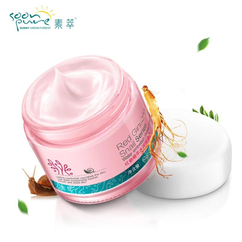 SOONPURE Жидкость из красной женьшени и улитки+Крем для хранения влажности