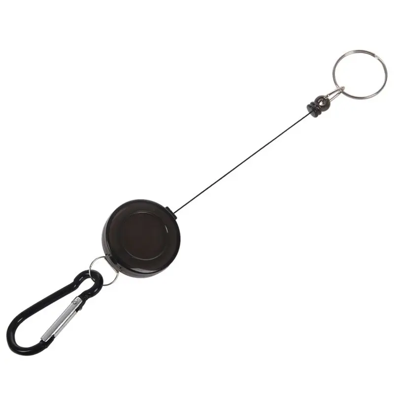 2 шт. катушка для бейджа-RECOIL YOYO SKI PASS ID держатель для карт брелок Цвет: черный Количество: 2 шт