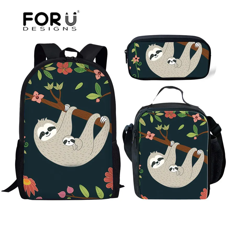 FORUDESIGNS/школьные сумки для детей с принтом в виде животных 3 шт./компл. школьный