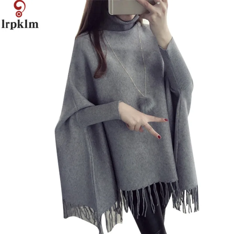 2017 весенне-зимние свитера с крыльями летучей мыши пончо небесно-голубая