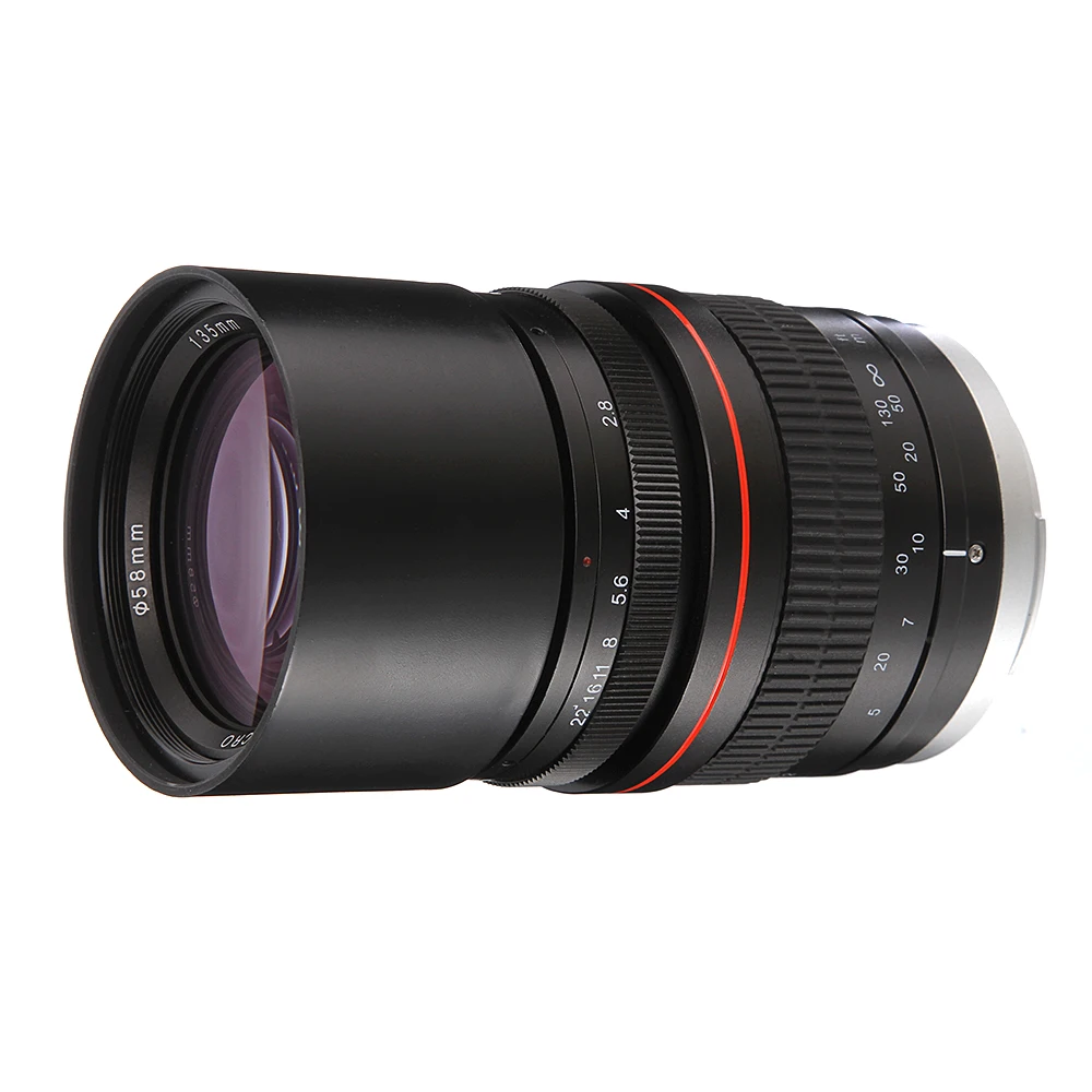 135 мм F2.8 Полнокадровый ручной объектив с фиксированным фокусом для камер Canon EOS 350D 1300D 6D 6DII 7DII 70D 80D 5DII III