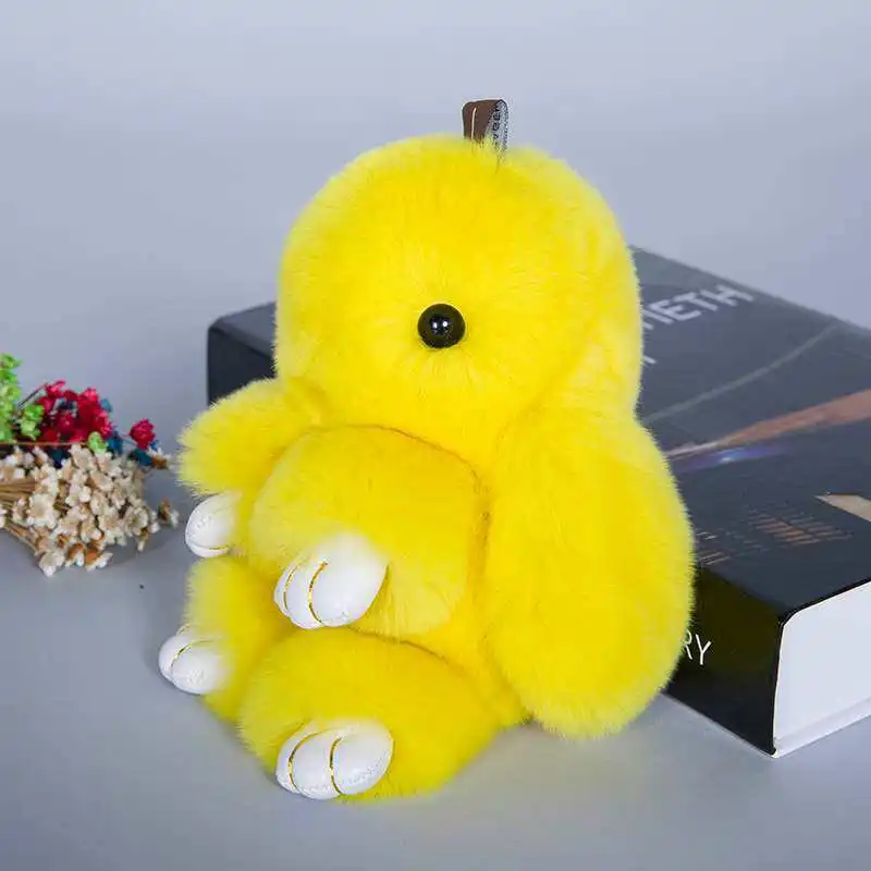 Брелок ISINYEE Женский украшение для ключей из искусственного кроличьего меха кукла