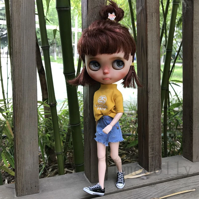 1 шт. Повседневная модная джинсовая юбка Blyth Doll/футболка для Holala Azone кукла средней