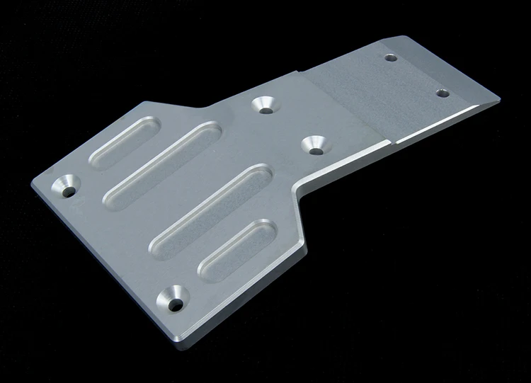 

baja sliver color CNC alloy elevation baseboard angle chassis base bottom board skid plate for1/5 HPI baja 5b KM ROVAN