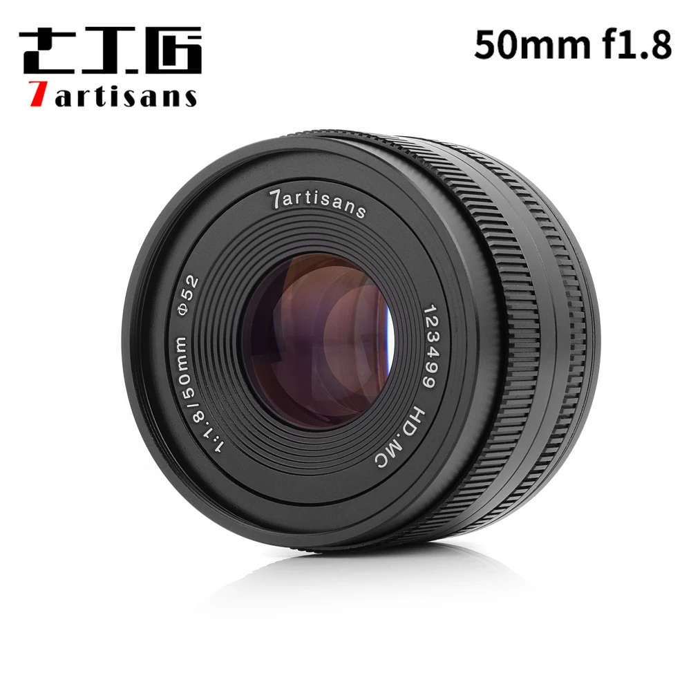 7artisans 50 мм F1.8 ручной фокусирующий объектив с фиксированным фокусным расстоянием