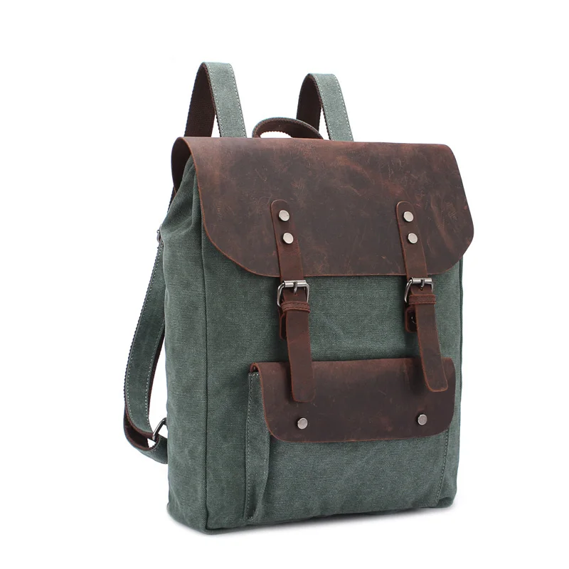 Мужской моющийся холст многофункциональный винтажный холщовый дорожный рюкзак