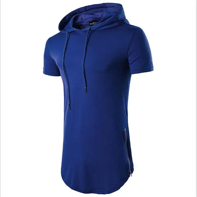 2017 брендовая Новая удлиненная Мужская футболка в стиле хип-хоп мужская длинная с