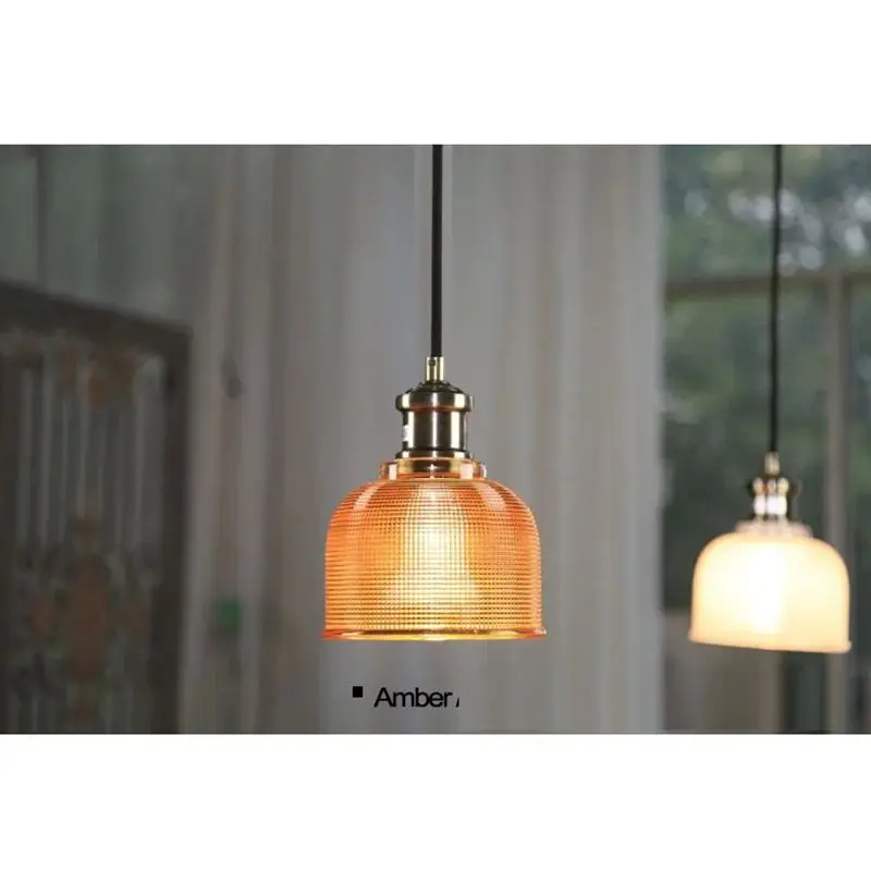 Стеклянные подвесные светильники LukLoy в стиле ретро светодиодные Кухонные