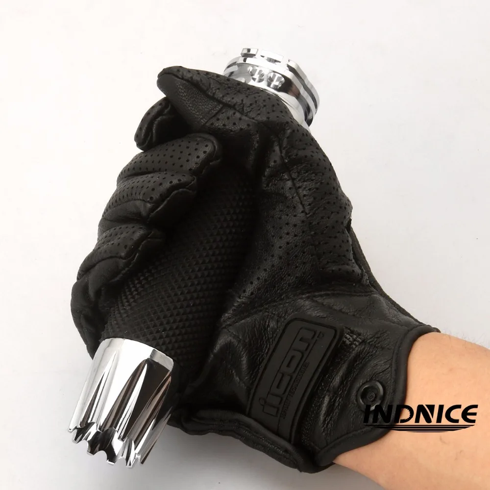 1&quot CNC cut grips For Harley sportster flame grip Dyna Custom Cruiser Chopper chrome |