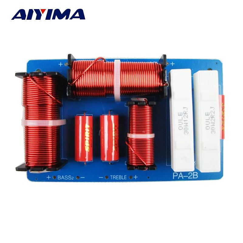 Aiyima 1 шт. аудио динамик 2 способ делитель частоты 4 8ohm HIFI единицы кроссовер фильтры