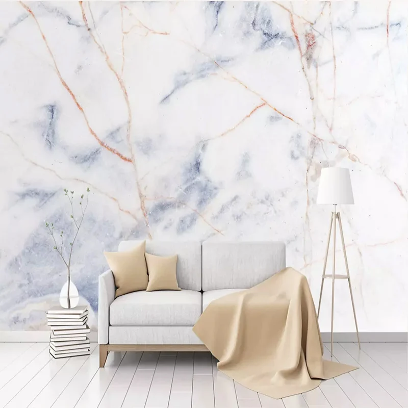Custom Wall Cloth Modern Nordic Jazz White Marble Mural Wallpaper Living Room TV Bedroom Background Decoration 3D Fresco | Обустройство