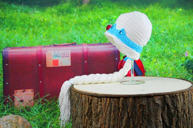 Милая вязаная крючком шапка для девочек Снежной Королевы маленьких костюм