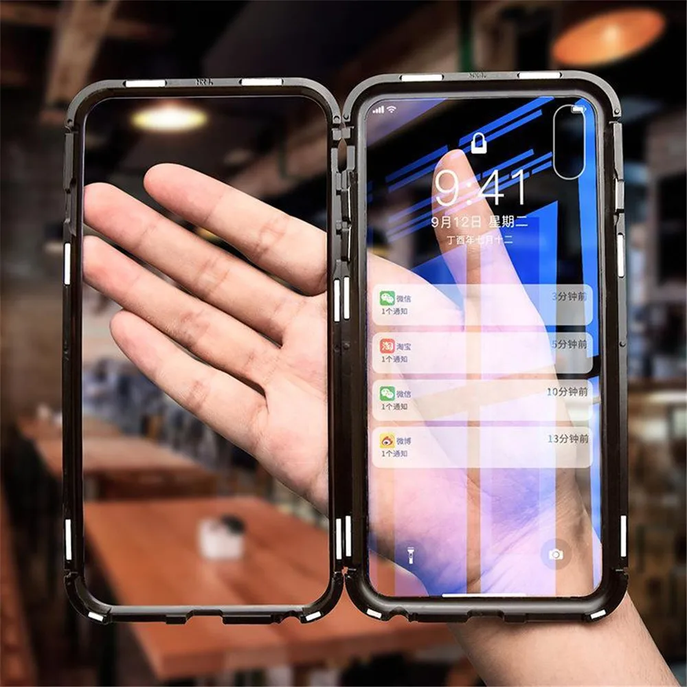 Чехол для Samsung Galaxy S8 Магнитный Флип 2018 Filp чехол из закаленного стекла задняя
