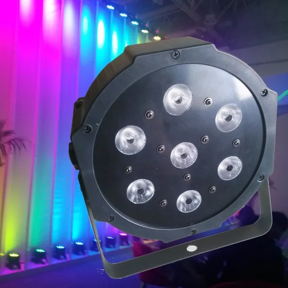 Плоский светодиодный светильник par 7x9W 3 в 1 тройной тонкий RGB светодиод Par Can