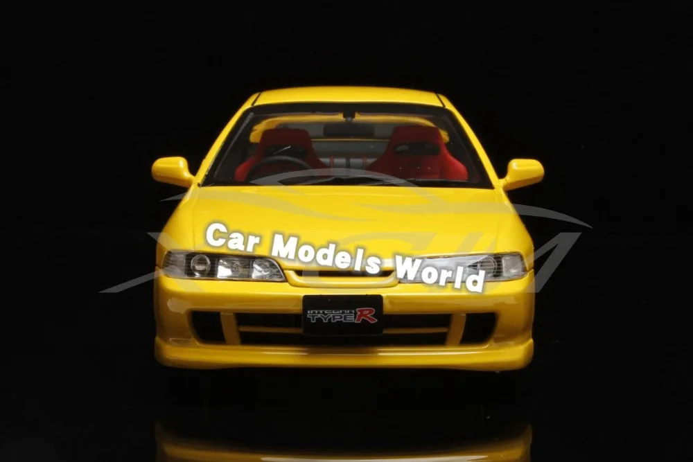 Полимерная модель автомобиля для Otto Mobile Integra type R DC2 (желтый) 1:18 + маленький