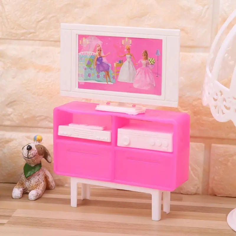 Подставка под телевизор для кукол имитация пластиковой мебели кукольного домика