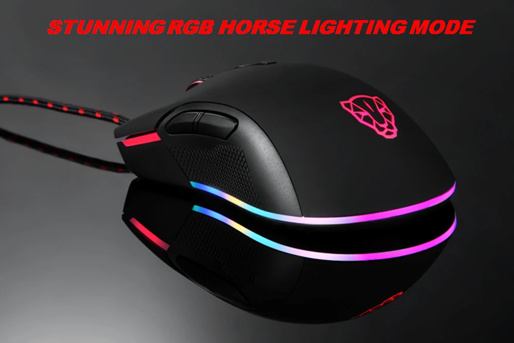 MOTOSPEED V70 Проводная игровая мышь USB RGB подсветка 12000 DPI компьютерная ПК проводная