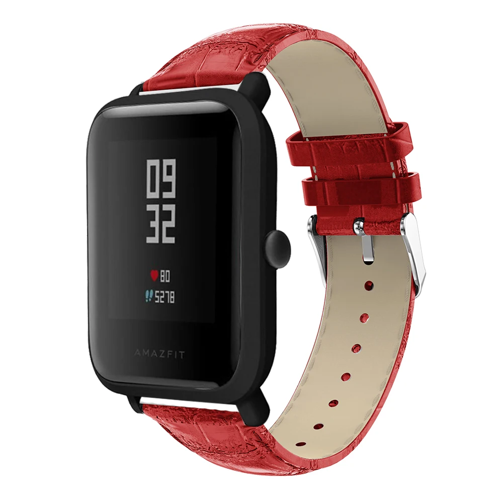 20 мм кожаный ремешок для Huami Amazfit Youth Bit Смарт часы замена усовершенствованные
