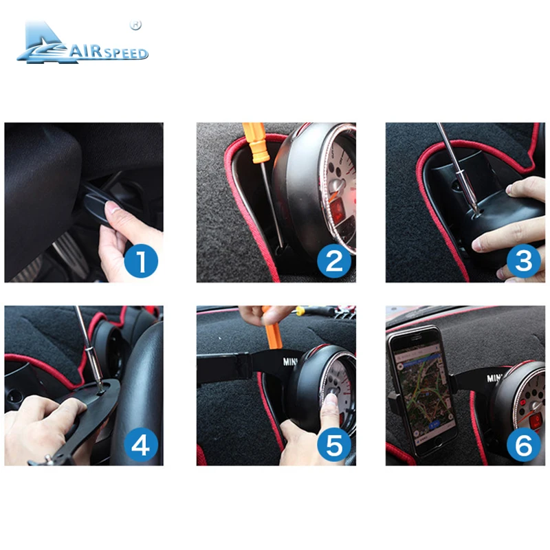 airspeed for mini cooper f60 countryman accessories union jack bracket car phone holder steering wheel rear phone mobile mount free global shipping